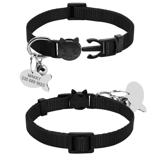 Personalized Breakaway Cat Collar with ID Tag Set - Pawsfecto