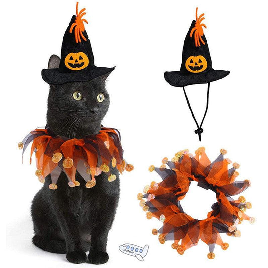 WitchyWags™️: The Ultimate Halloween Party Collar & Hat Set for Pets - Petopia Online